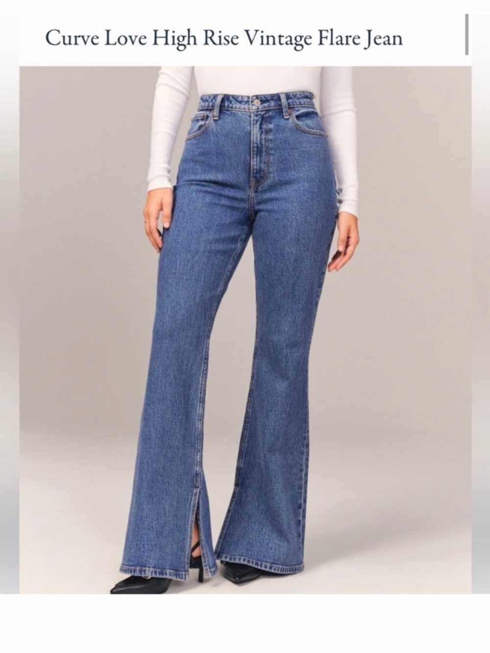 Abercrombie & Fitch Vintage High-Rise Flare Jeans curve love
